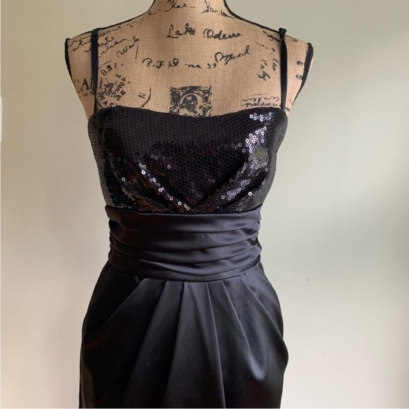 Roulette black sequin belted dress size S - Picture 4 of 9